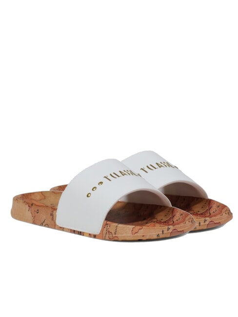 ALVIERO MARTINI PRIMA CLASSE GEO JR Papuci cu logo și ținte alb - Pantofi femei