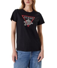 GUESS FLOWER BLING Tricou cu imprimeu și aplicație - tricou