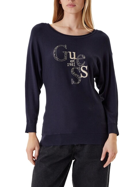 GUESS KASSIDY Pulover cu logo jetbla - Pulovere pentru femei