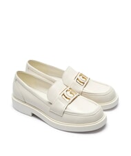 GUESS SHUTTLE  Mocasini din piele fildeș - Pantofi femei - 1