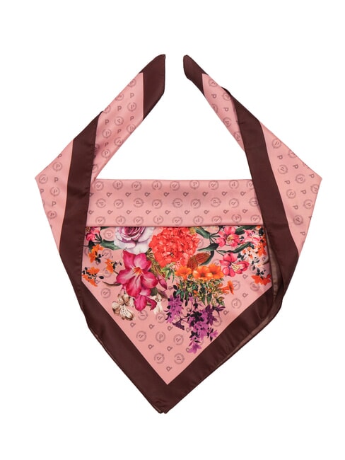 POLLINI FLOWERS TWILL Eșarfă imprimată flori roz - Eșarfe