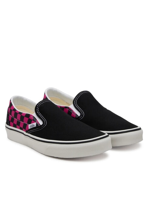 VANS CLASSIC POP CHECK Teniși slip-on în carouri trandafir de zmeură - Pantofi unisex