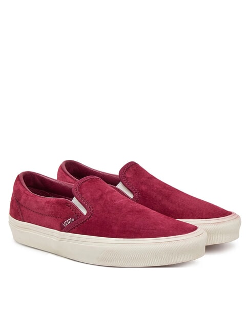 VANS CLASSIC Teniși slip-on din piele întoarsă rododendron - Pantofi unisex