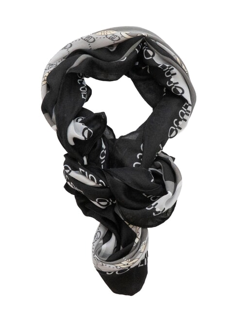 LIUJO CHAIN Eșarfă cu imprimeu integral BLACK - Eșarfe