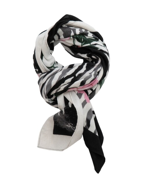 LIUJO ZEBRA Eșarfă cu imprimeu integral BLACK - Eșarfe