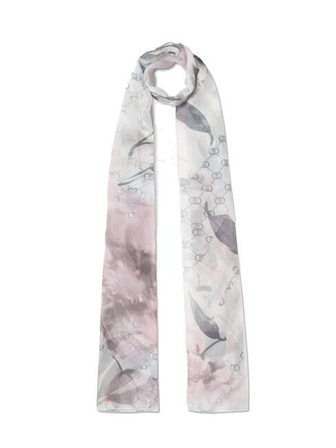 LIUJO FLOWER Eșarfă în acuarelă BLACK - Eșarfe