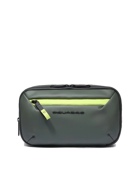 PIQUADRO CORNER SPECIALE GOMMATO Trusă cosmetică hidrofugă VERDE - Truse de toaletă