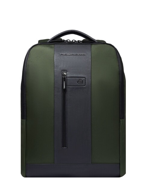 PIQUADRO BRIEF 2 rucsac pentru laptop și suport pentru iPad din material reciclat VERDE - Rucsacuri pentru laptop