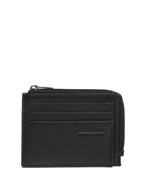 PIQUADRO MODUS RESTYLING  Portofel plat din piele negru - Portofele bărbați