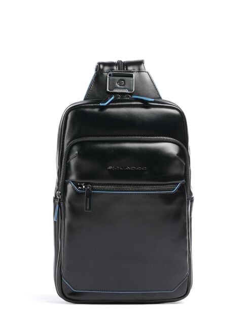 PIQUADRO BLUE SQUARE Portabilitate pe un singur umăr negru - Rucsacuri pentru laptop