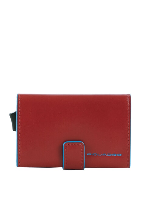 PIQUADRO BLUE SQUARE Suport card de credit din piele si metal piele4 - Portofele bărbați