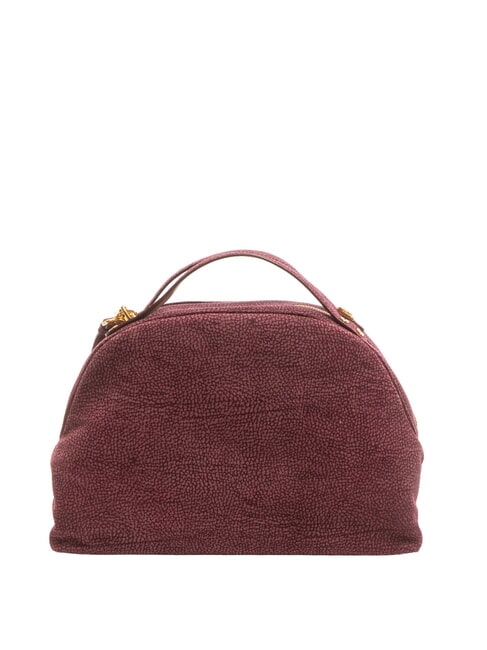 BORBONESE CAMOSCIO SEXY MEDIUM Geantă medie din piele întoarsă merlot - Genți femei