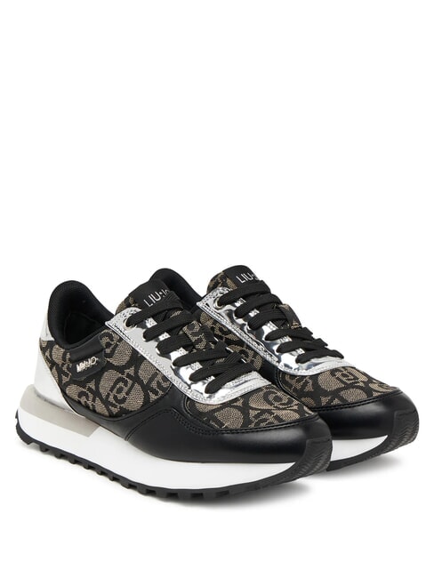 LIUJO EVELYN 915  Teniși pentru femei piele intoarsa / argintie - Pantofi femei