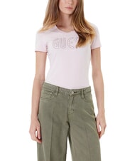 GUESS SS LOGO Tricou cu mânecă scurtă roz cu cheie redusă - tricou - 1