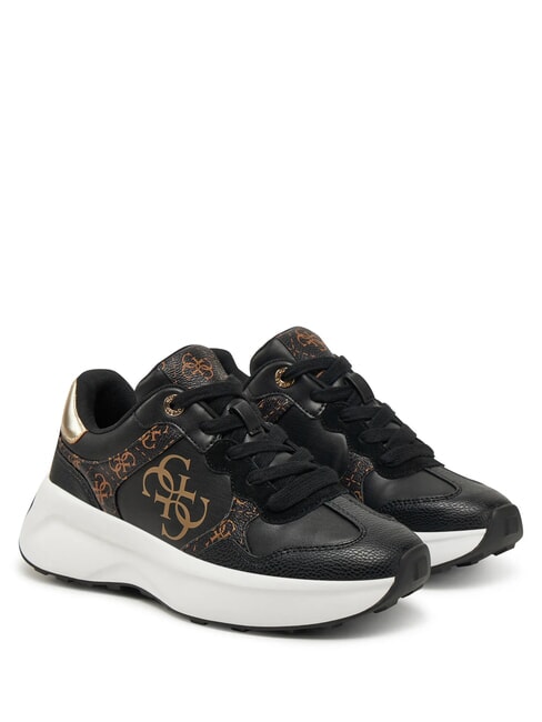 GUESS LUCKEI Adidași MARO NEGRU - Pantofi femei