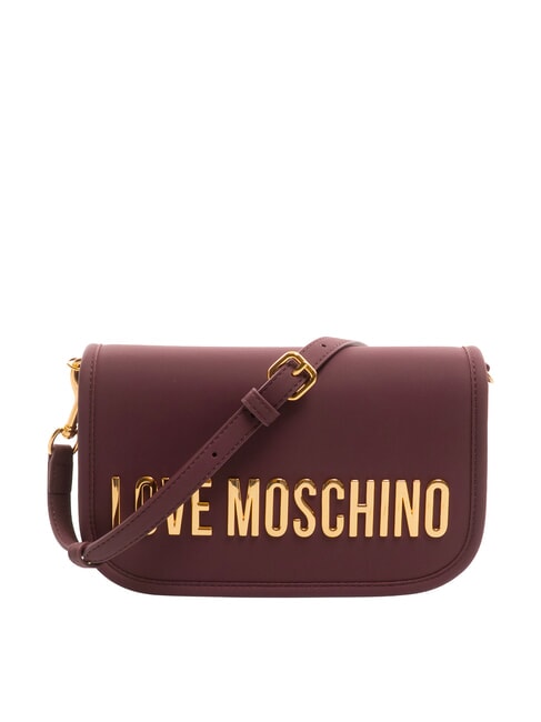 LOVE MOSCHINO BOLD LOVE Geantă de umăr cu clapă vin - Genți femei