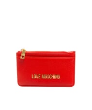 LOVE MOSCHINO JEWEL Suport plat pentru carduri cu fermoar - Portofele femei