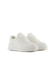 ARMANI EXCHANGE KURT MINI-TUMBLED Adidași cu talpă înaltă aproape alb - Pantofi femei - 1
