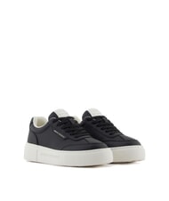 ARMANI EXCHANGE KURT MINI-TUMBLED Adidași cu talpă înaltă negru - Pantofi femei - 1