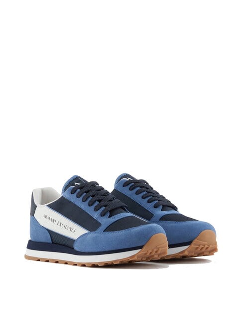 ARMANI EXCHANGE OSAKA Adidași Man albastru+bleumarin+alb-gălbui - Pantofi bărbați