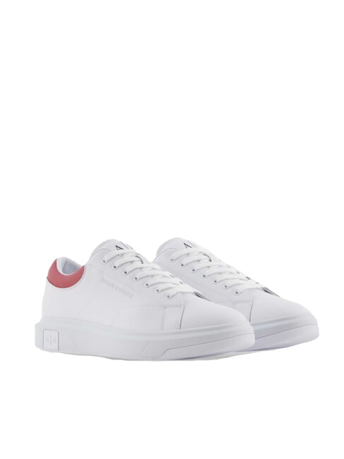 ARMANI EXCHANGE ACTION Tenisi din piele op.white+cardinal - Pantofi bărbați
