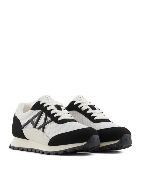 ARMANI EXCHANGE A|X Teniși din plasă cu logo contrastant alb-negru - Pantofi femei