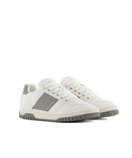 ARMANI EXCHANGE A|X Teniși cu bandă laterală contrastantă alb-gălbui + gri neutru - Pantofi bărbați - 1