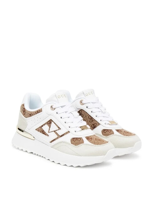 GUESS KORENZO Teniși sport cu logo 4G Bej / maro - Pantofi femei