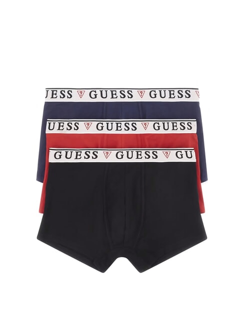 GUESS BRIAN HERO 3 perechi de boxeri combinație negru-albastru - Slip pentru bărbați
