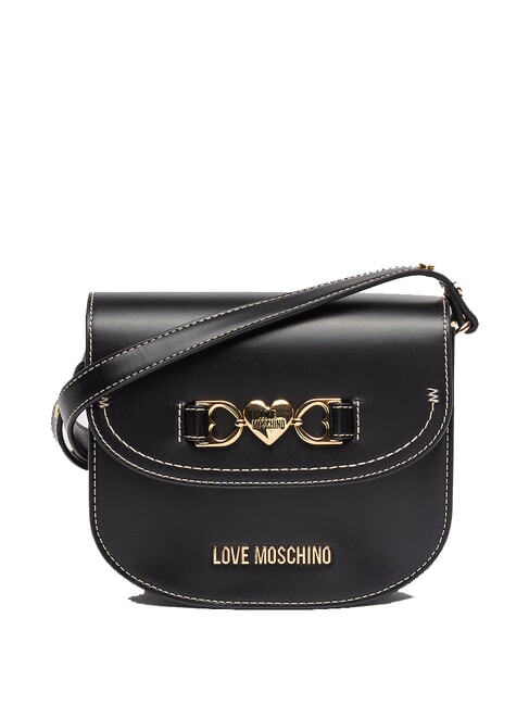 LOVE MOSCHINO LOVE CHAIN Geantă de umăr mini negru - Genți femei