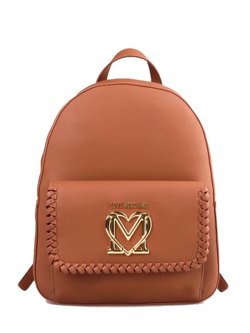 LOVE MOSCHINO BRAIDED Rucsac cu buzunar cămilă - Genți femei