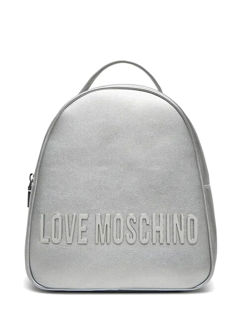 LOVE MOSCHINO LOGO LETTERING Rucsac argint - Genți femei