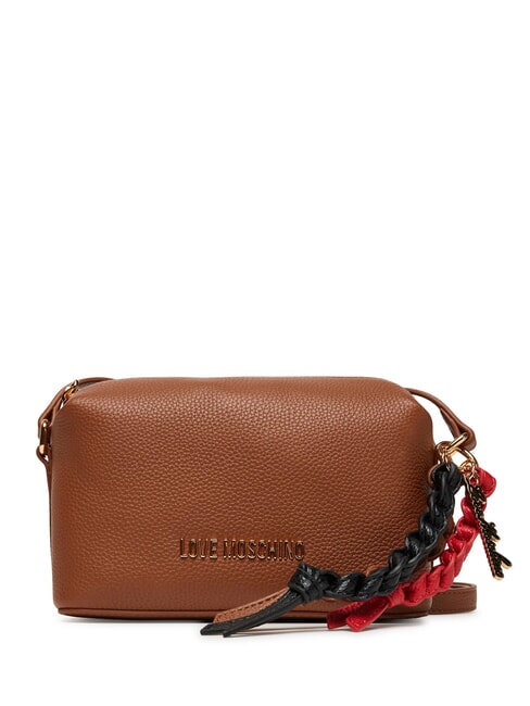 LOVE MOSCHINO LEGACY Geantă pentru cameră cu brelocuri cămilă2 - Genți femei