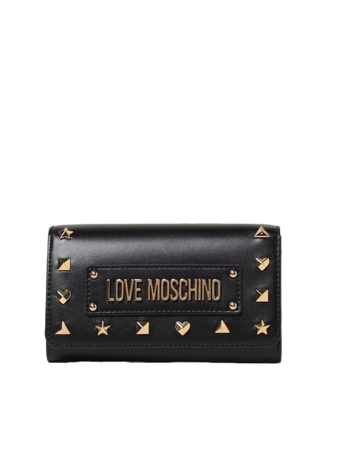 LOVE MOSCHINO AURA Portofel mare cu ținte negru - Portofele femei