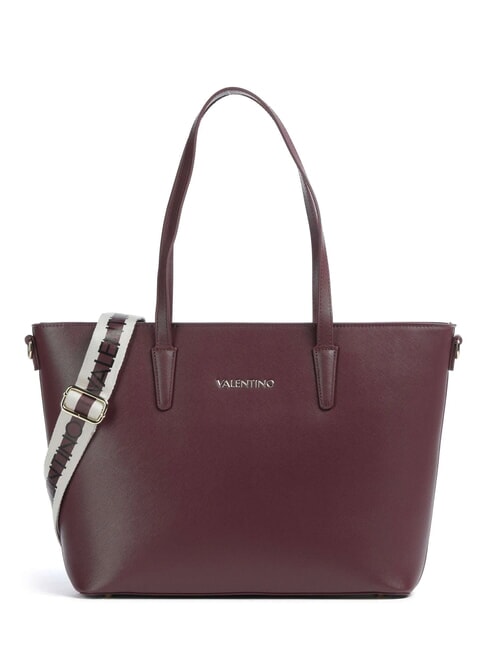 MARIO VALENTINO ZERO RE Geantă de cumpărături cu curea de umăr cu logo prună uscată - Genți femei