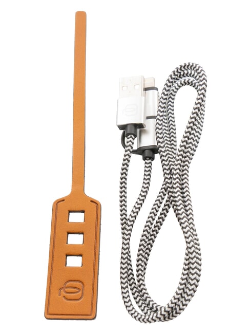 PIQUADRO BAGMOTIC Clemă de cablu din piele cu cablu USB Piele / Red - Accesorii de călătorie