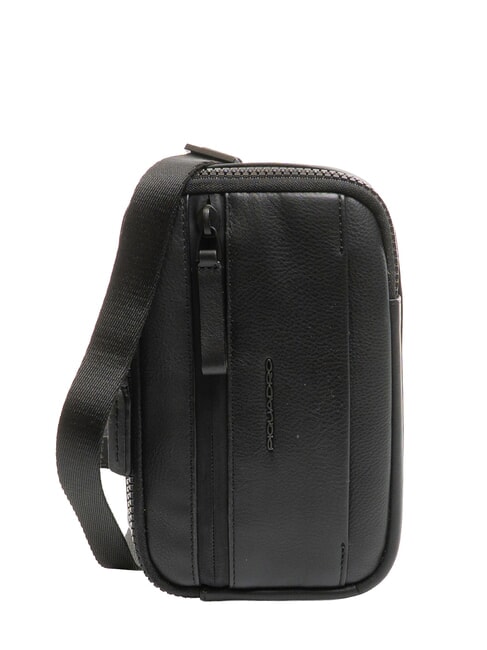 PIQUADRO CHARLIE Geantă de piele negru - Genți de umăr bărbați
