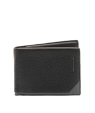 PIQUADRO TALLIN Clapă de portofel din piele și portofel pentru monede negru - Portofele bărbați - 1