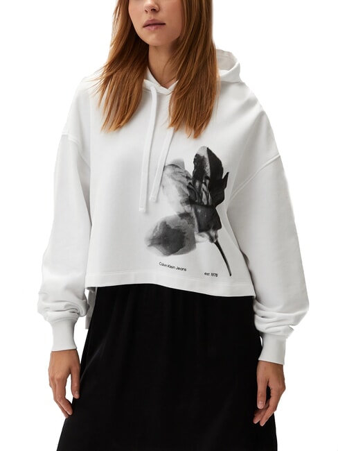 CALVIN KLEIN CK JEANS Hanorac cu imprimeu alb strălucitor - Hanorace pentru femei