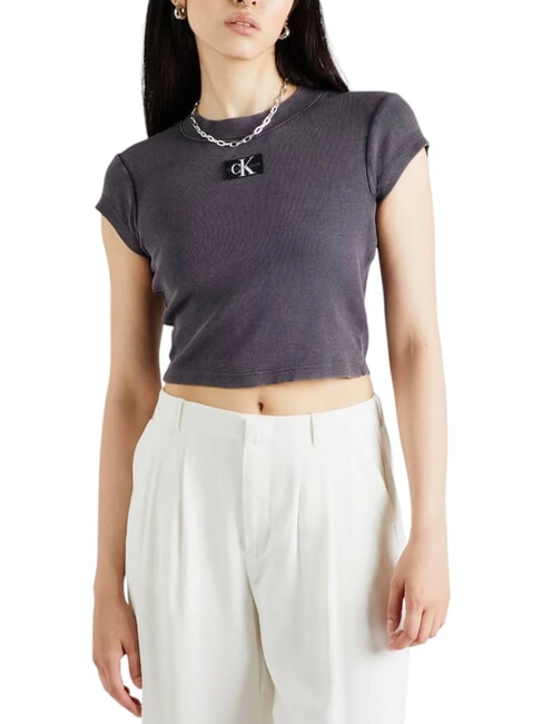 CALVIN KLEIN CK JEANS Tricou scurt cu mânecă scurtă negru spălat - tricou