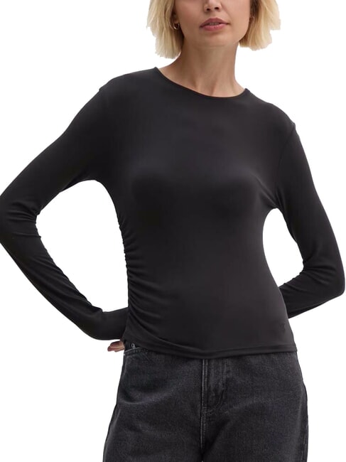 CALVIN KLEIN CK JEANS Tricou cu mânecă lungă și guler rotund ck negru - tricou