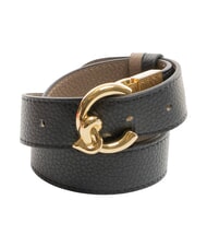 COCCINELLE C-ME BICOLOR  Curea reversibilă din piele negru/gri deschis - Curele - 1