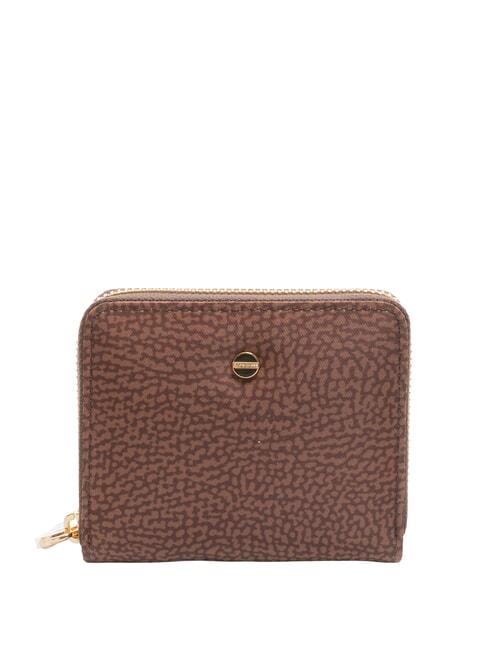 BORBONESE CLASSICA  Portofel mediu cu fermoar alune de pădure - Genți de voiaj