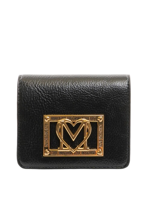 LOVE MOSCHINO LOCKED IN GOLD  Portofel mic negru - Portofele femei