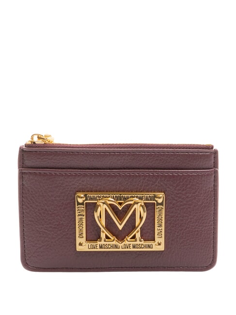 LOVE MOSCHINO LOCKED IN GOLD  portofel de monede vin - Portofele femei