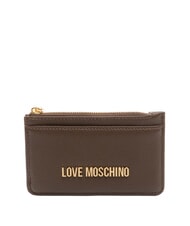 LOVE MOSCHINO JEWEL Suport plat pentru carduri cu fermoar - Portofele femei