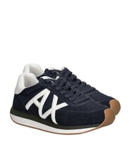 ARMANI EXCHANGE ROYALE SUEDE AIR MESH Teniși din piele cu logo AX - Pantofi bărbați
