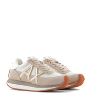 ARMANI EXCHANGE ROYALE SUEDE AIR MESH Adidași nisip+auriu pal - Pantofi femei - 1
