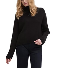 CALVIN KLEIN CK JEANS Pulover cu guler înalt din bumbac, croială lejeră - Pulovere pentru femei