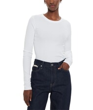 CALVIN KLEIN CK JEANS Pulover cu guler rotund și nervuri - Pulovere pentru femei